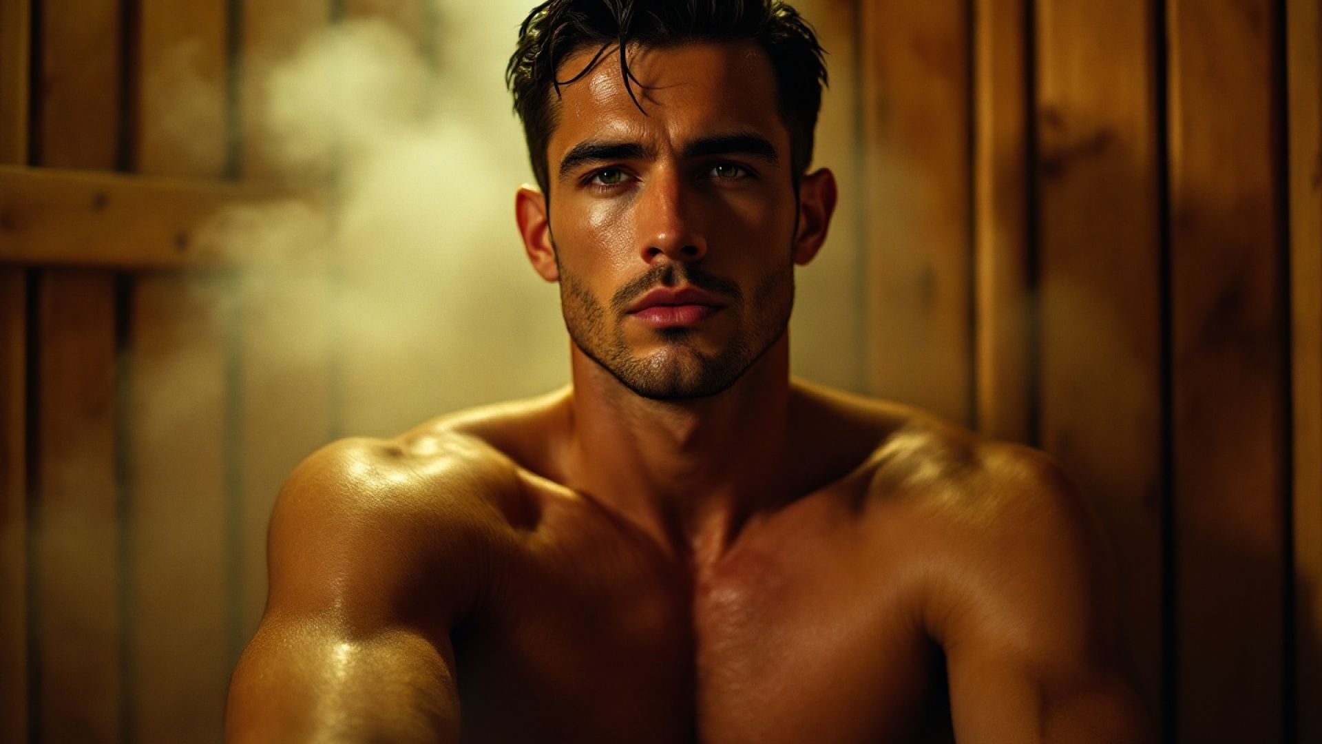 Sauna gay Milano: Marco in una cabina privata dell'Apollo Club